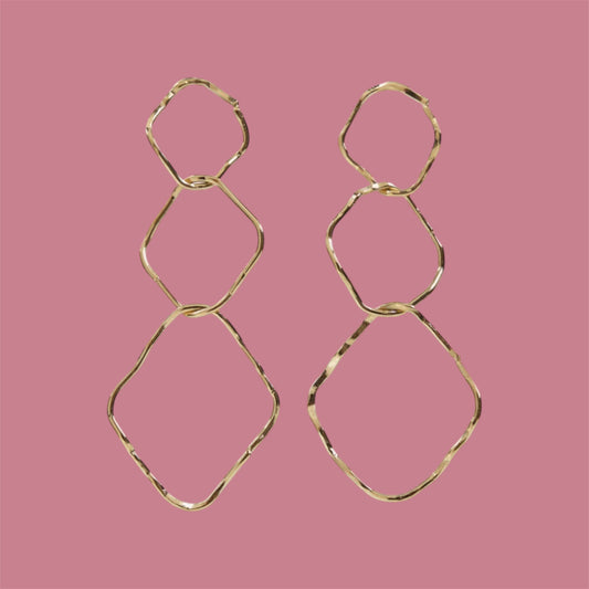 Pendientes Geométricos Acero 5,7cm