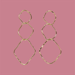 Pendientes Geométricos Acero 5,7cm