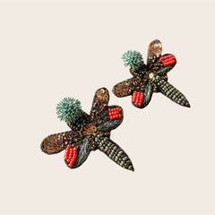 Pendientes Riviera Libélula Verde Alga