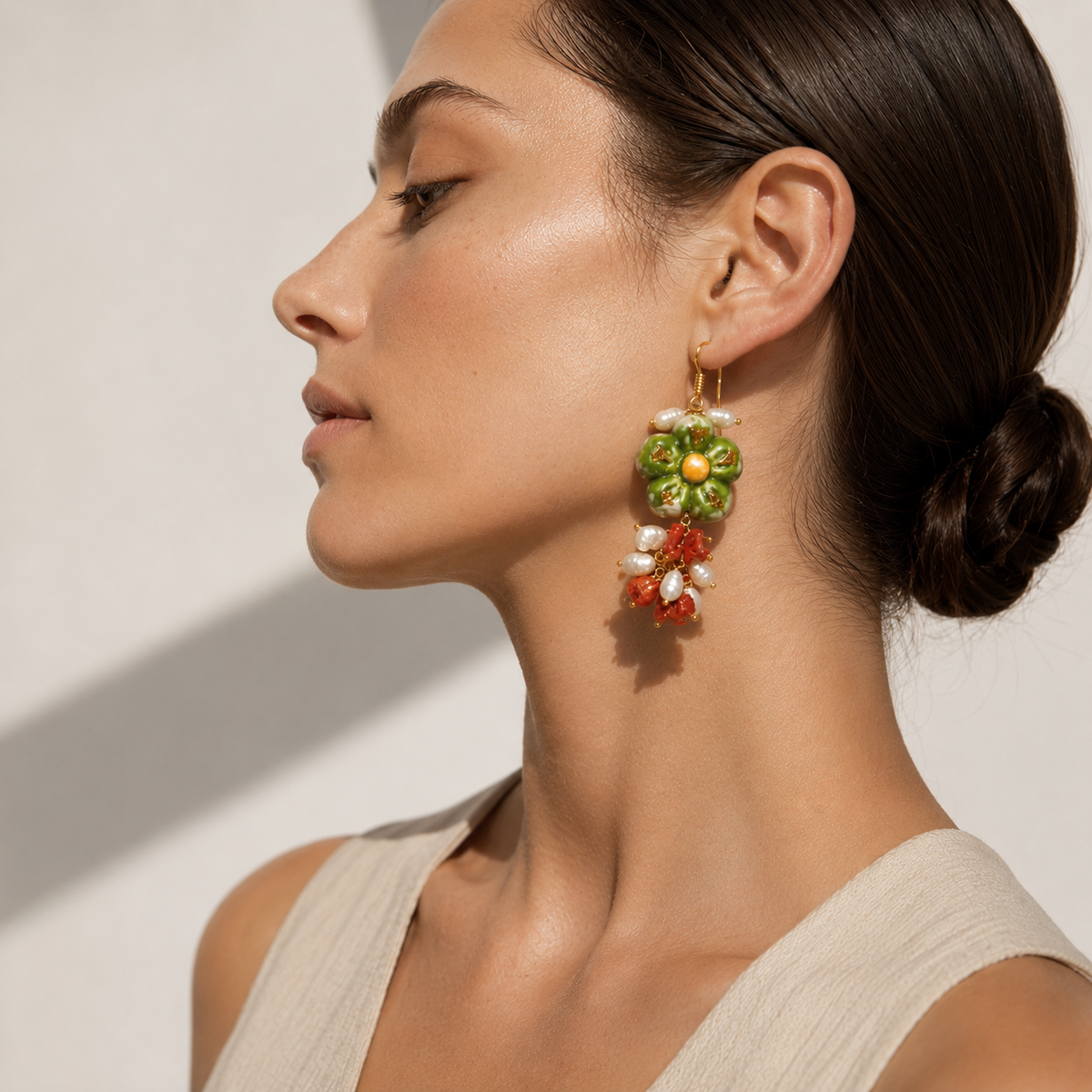 Pendientes Fiore Verde – Maiolica
