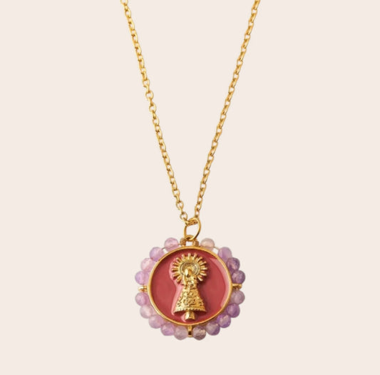 Collar Virgen del Pilar • Amatista