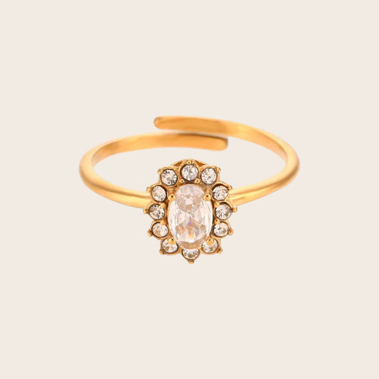 Anillo Halo Cristal