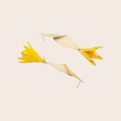 Pendientes Solana-Beige Amarillo