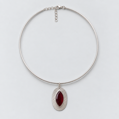Choker Óvalo-Burdeos