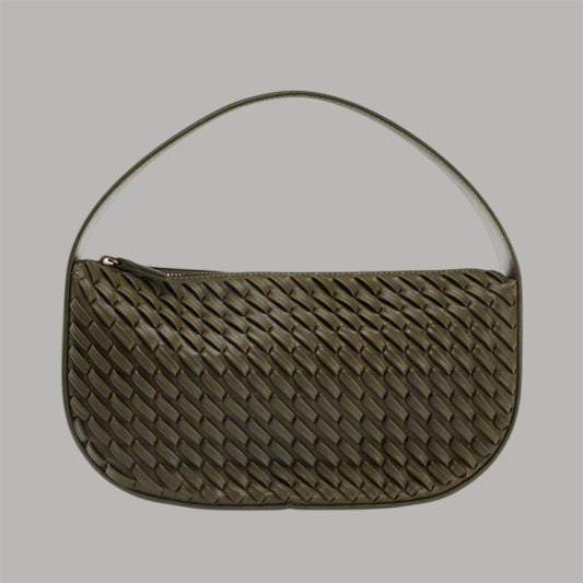 Bolso baguette en color verde oliva