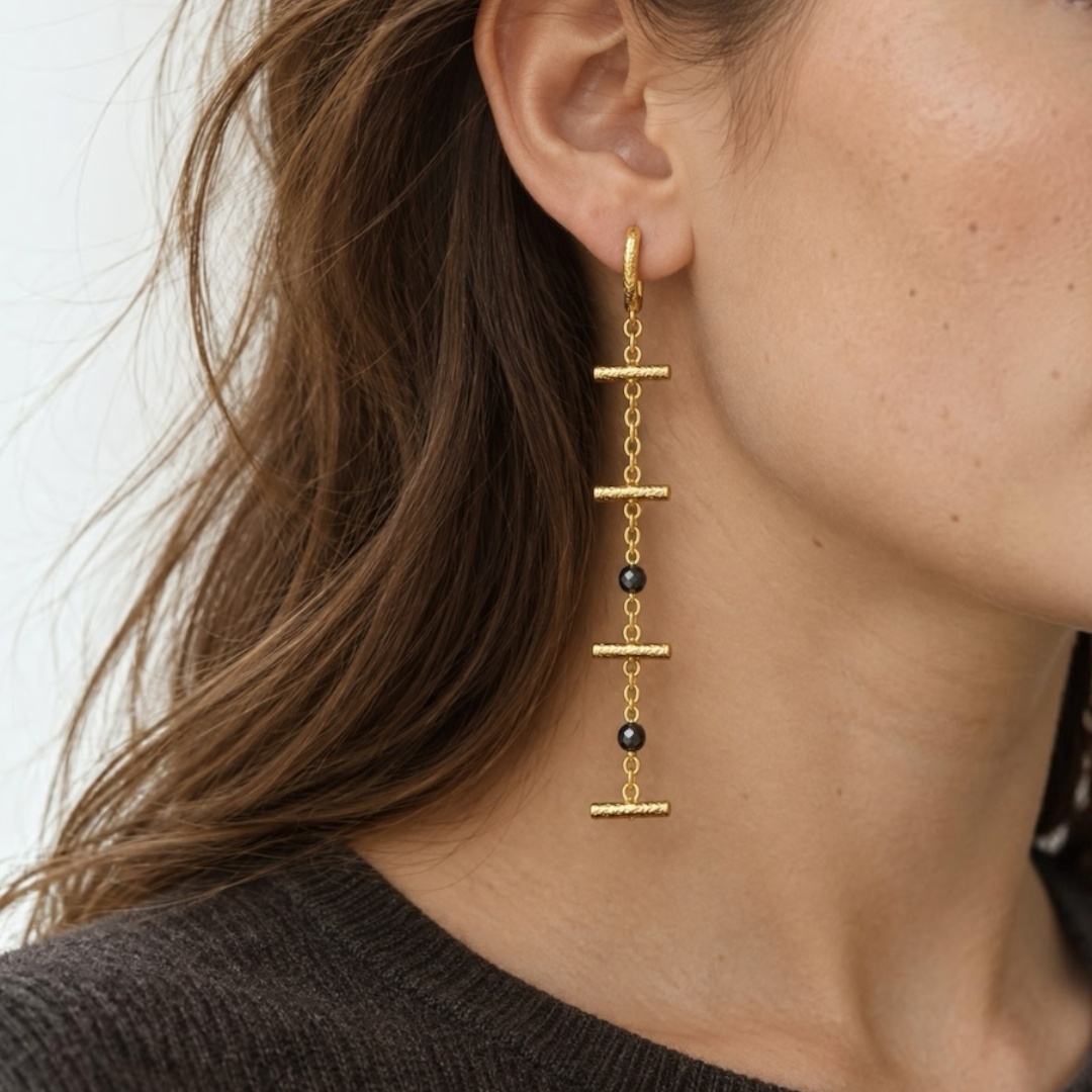 Pendientes Cadencia•Gris Humo
