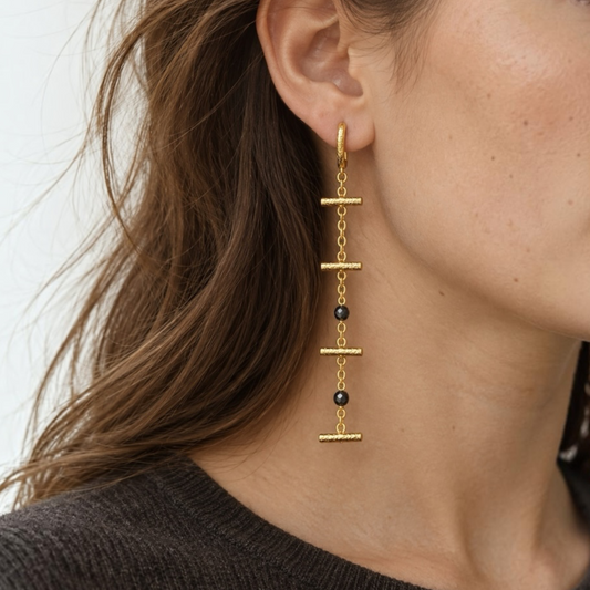 Pendientes Cadencia•Gris Humo