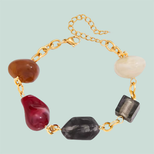 Pulsera Piedras Acero