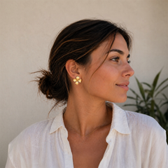 Pendientes Azalea Dorado