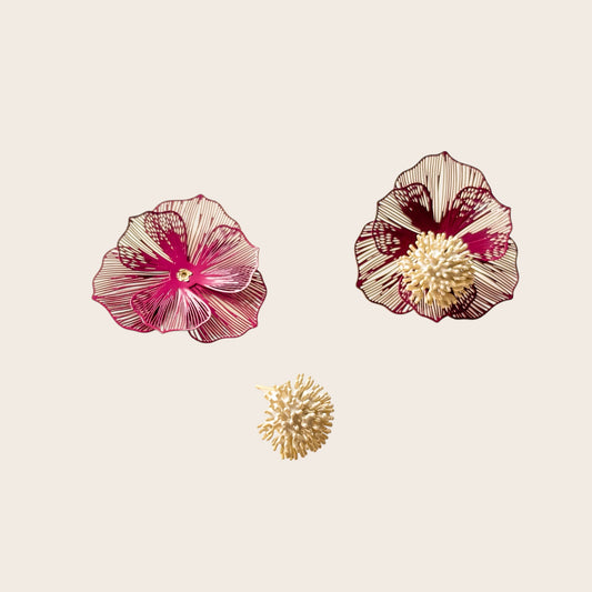 Pendientes Coralina Beige 2 en 1