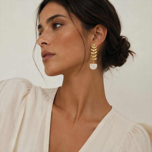 Pendientes Aura Cuarzo