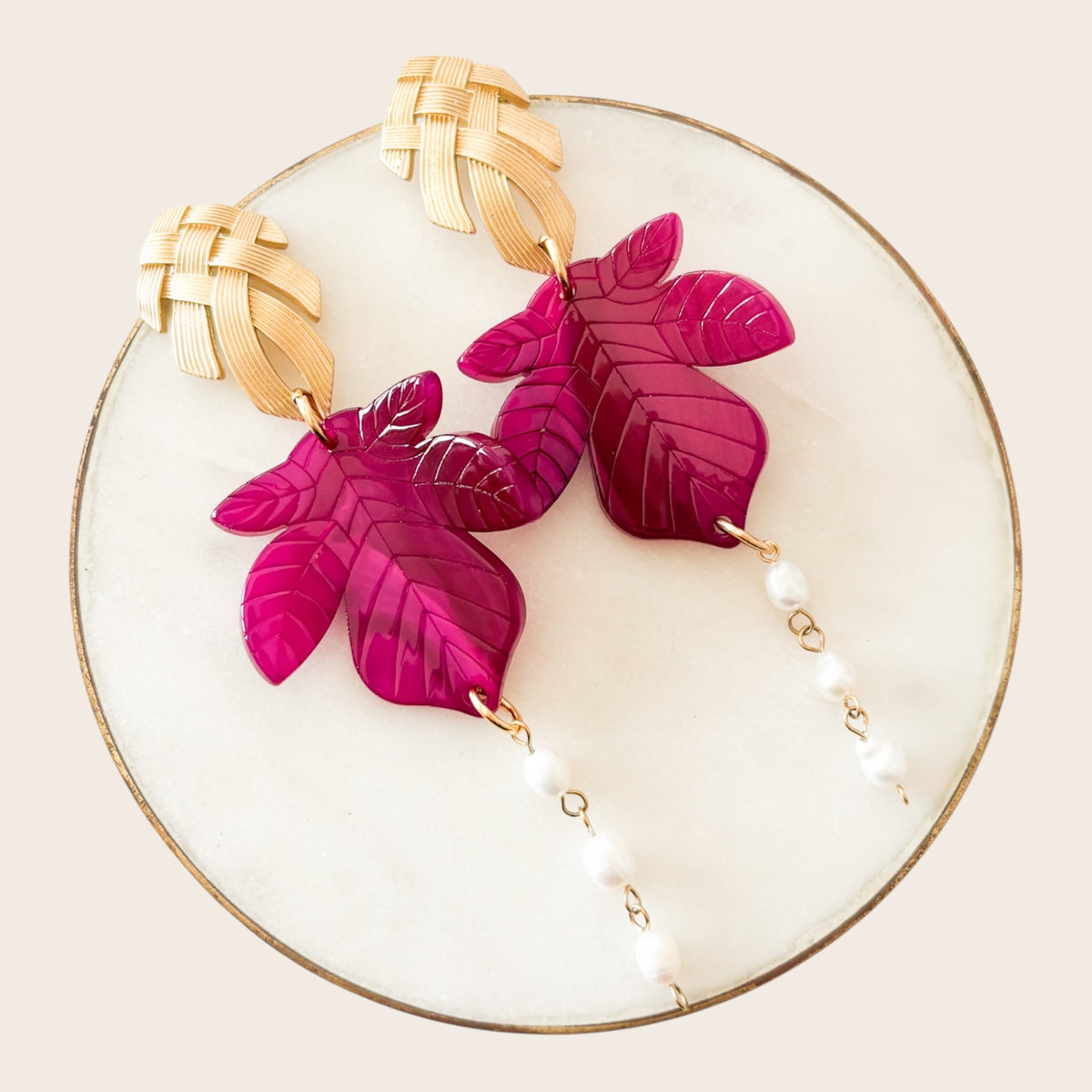 Pendientes Selva Buganvilla