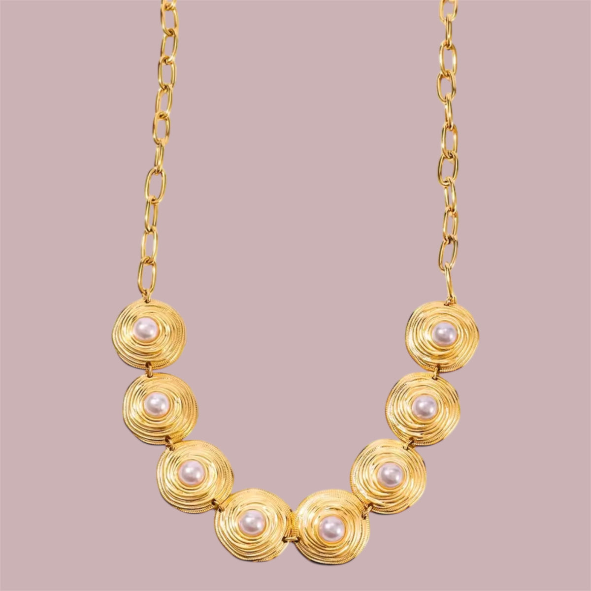 COLLAR PERLAS DORADO
