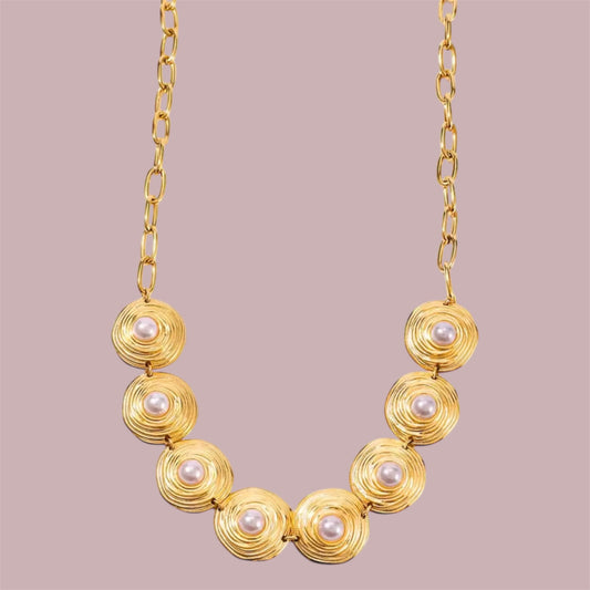 COLLAR PERLAS DORADO