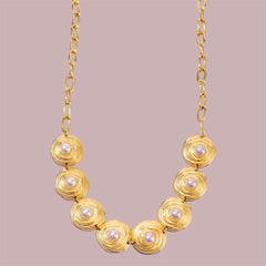 COLLAR PERLAS DORADO