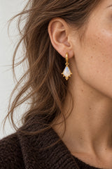 Pendientes Alba•Blanco Irrisado