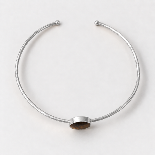 Choker Monnïe-Ojo de Tigre Plata