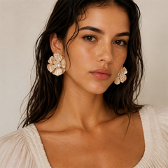Pendientes Gardenia Rosa