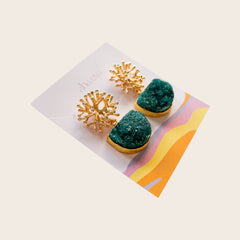 Alga Druzy Semicírculo Verde