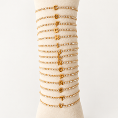 PULSERAS INICIAL ACERO STRASS