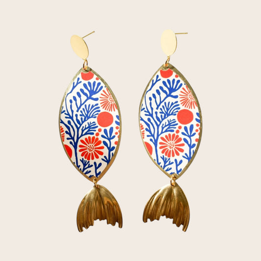 Pendientes Sirena-Coral