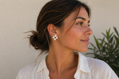 Pendientes Azalea Blanco