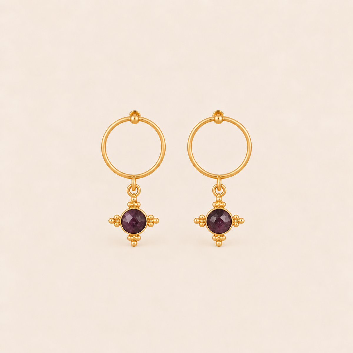 Pendientes Vega•Morado Ciruela