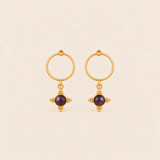 Pendientes Vega•Morado Ciruela