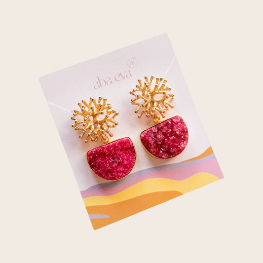 Alga Druzy Semicírculo Buganvilla