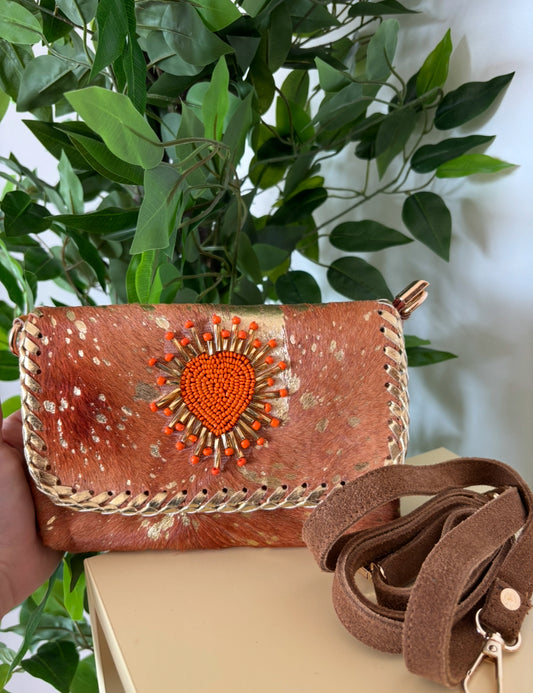 Bolso bandolera de piel edición limitada (Hecho en India)