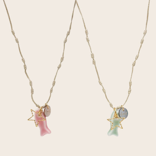 Collar Pez & Estrella con piedras naturales