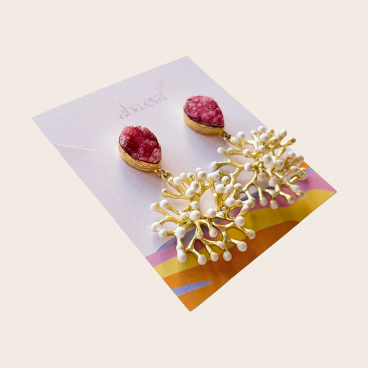 Alga Rosa Druzy Blanco