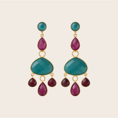 Pendientes Esmeralda Fucsia